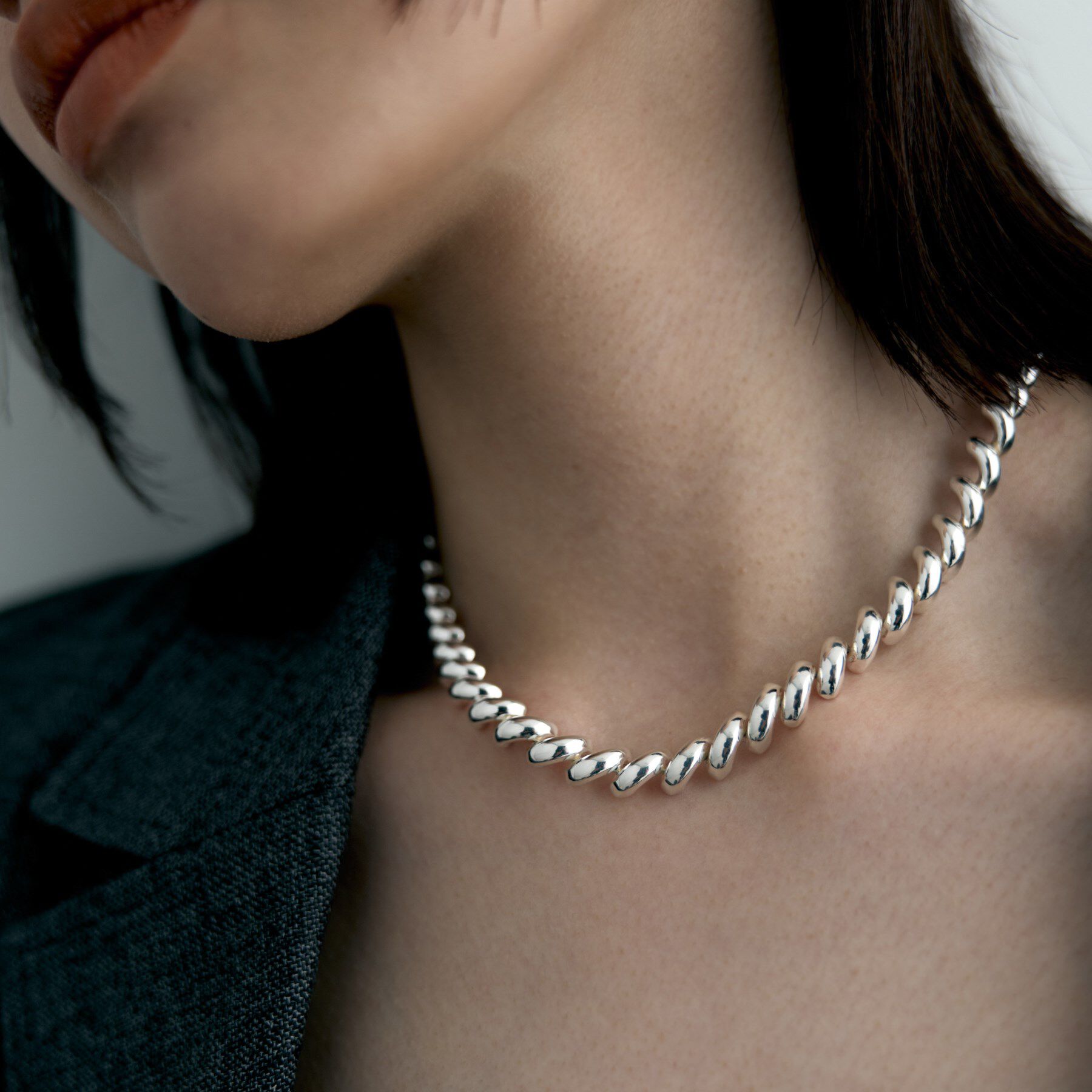 COCOSHNIK ONKITSCH「シルバー デザインチェーン サンマルコネックレス」|ネックレス|