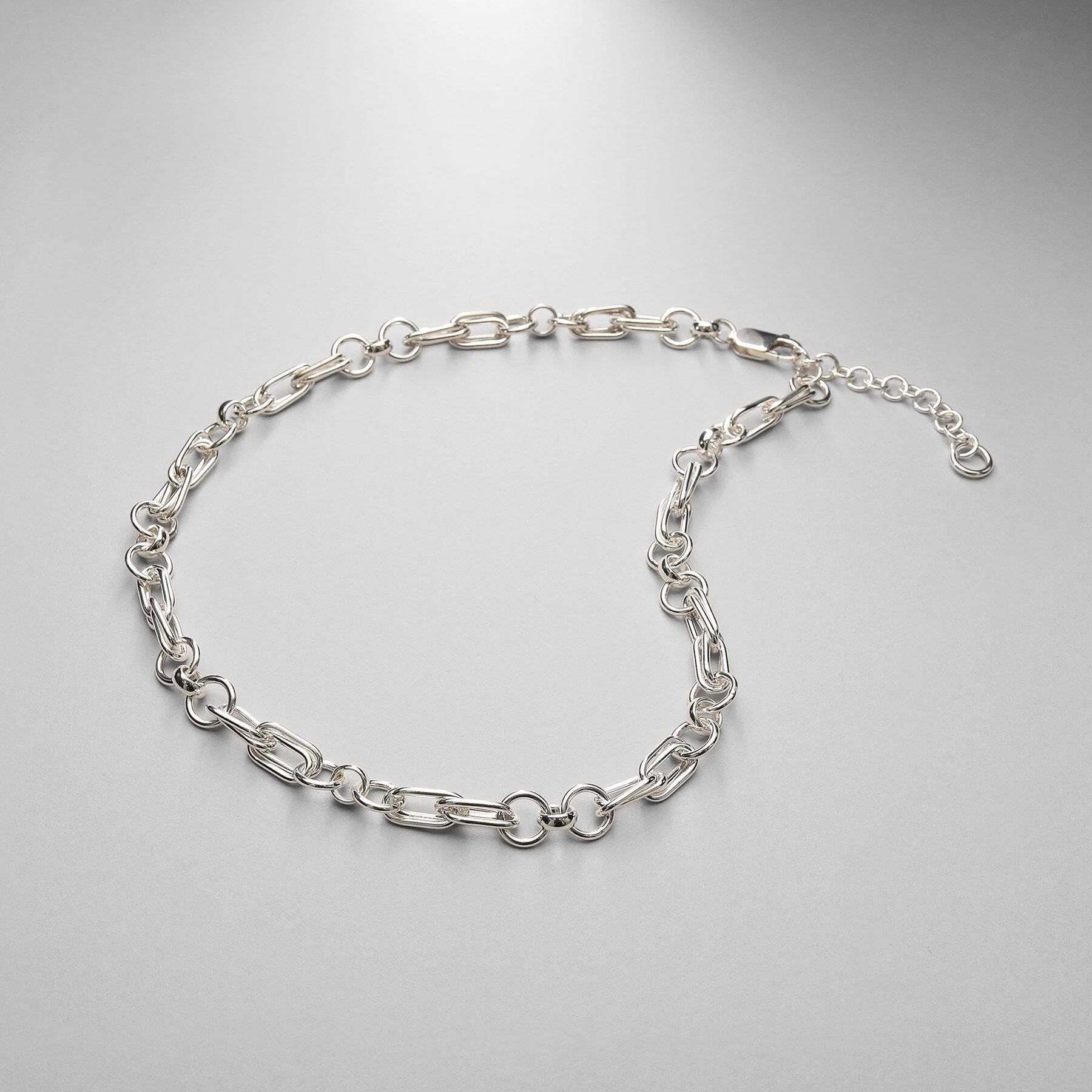 COCOSHNIK ONKITSCH「シルバー ミックスチェーン ダブルリンクネックレス」|ネックレス|シルバー(600)