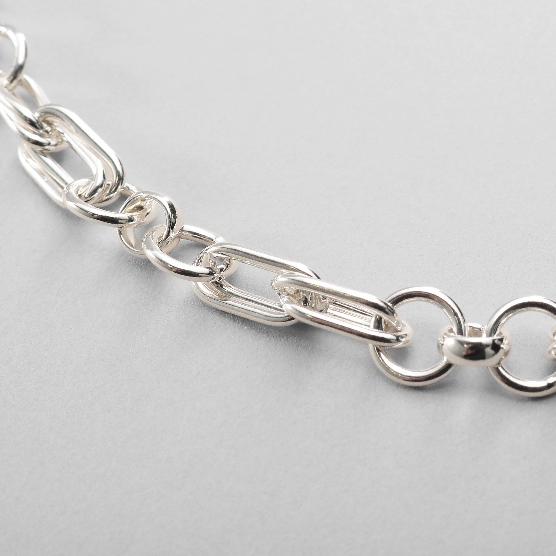 COCOSHNIK ONKITSCH「シルバー ミックスチェーン ダブルリンクネックレス」|ネックレス|