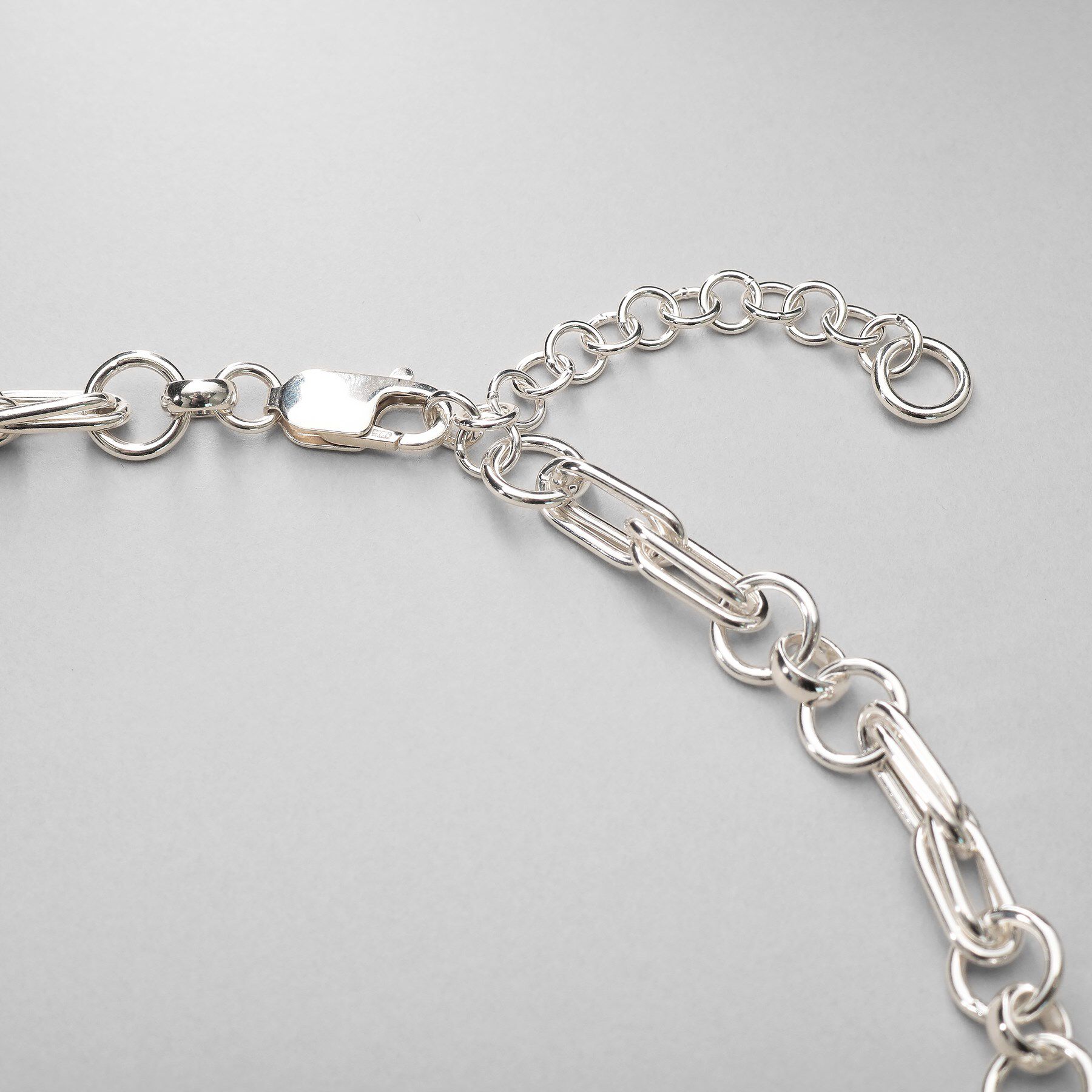 COCOSHNIK ONKITSCH「シルバー ミックスチェーン ダブルリンクネックレス」|ネックレス|