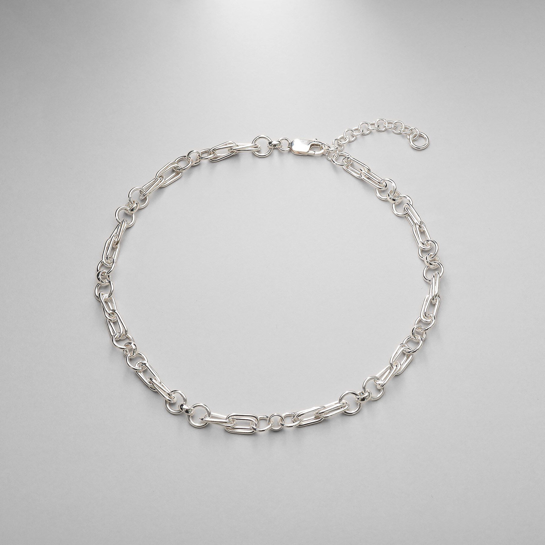 COCOSHNIK ONKITSCH「シルバー ミックスチェーン ダブルリンクネックレス」|ネックレス|