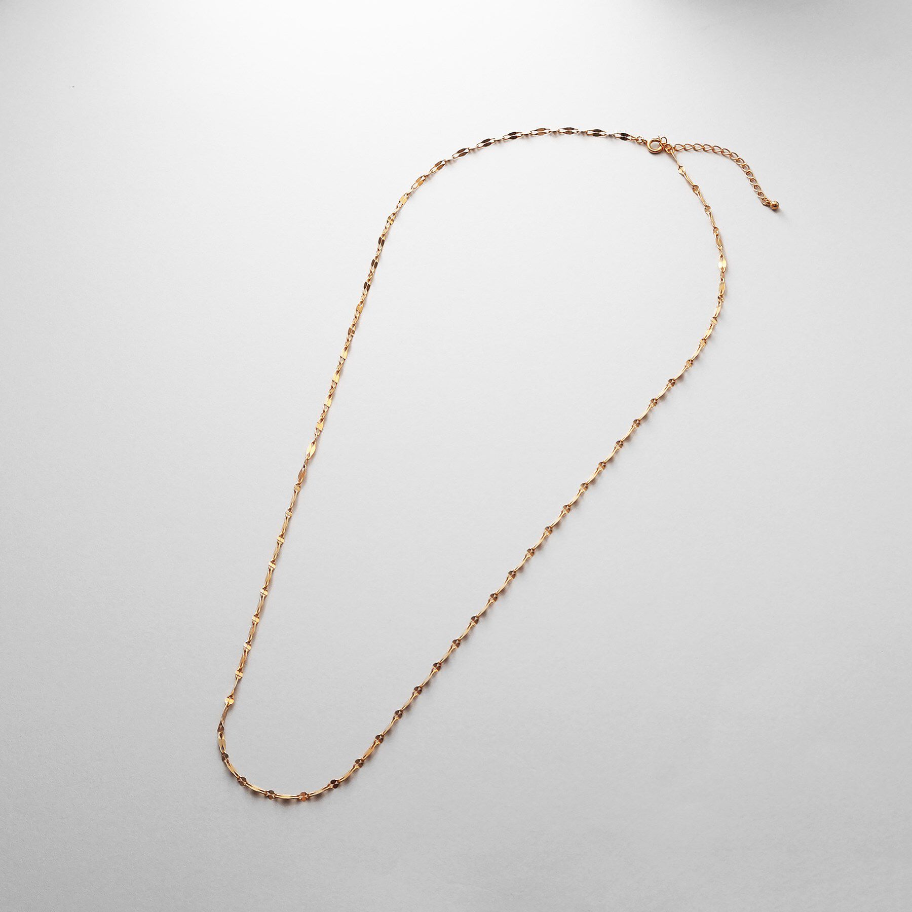 COCOSHNIK ONKITSCH「シルバー デザインチェーン デュアルペタルネックレス（60cm）GP」|ネックレス|