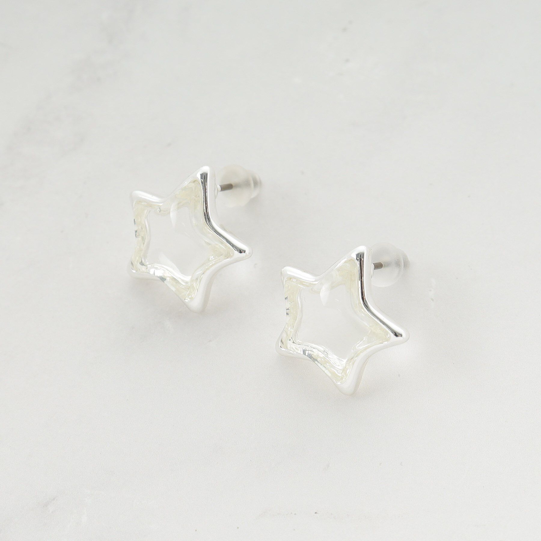SHOO･LA･RUE「【チタンポスト】クリア星ピアス」|ピアス|