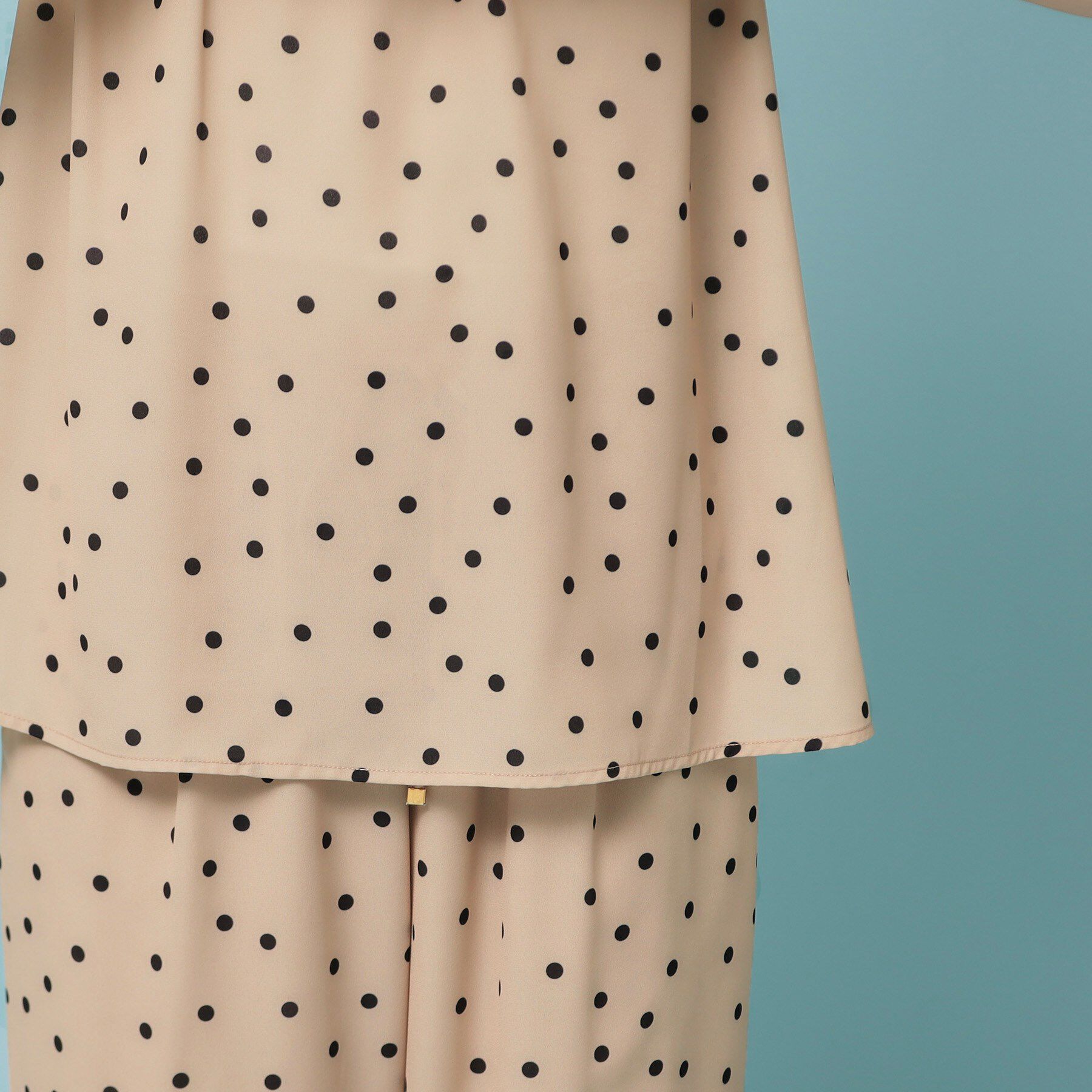 SunaUna「【袖ラッフル／S～L】ドット柄ブラウス」|シャツ・ブラウス|