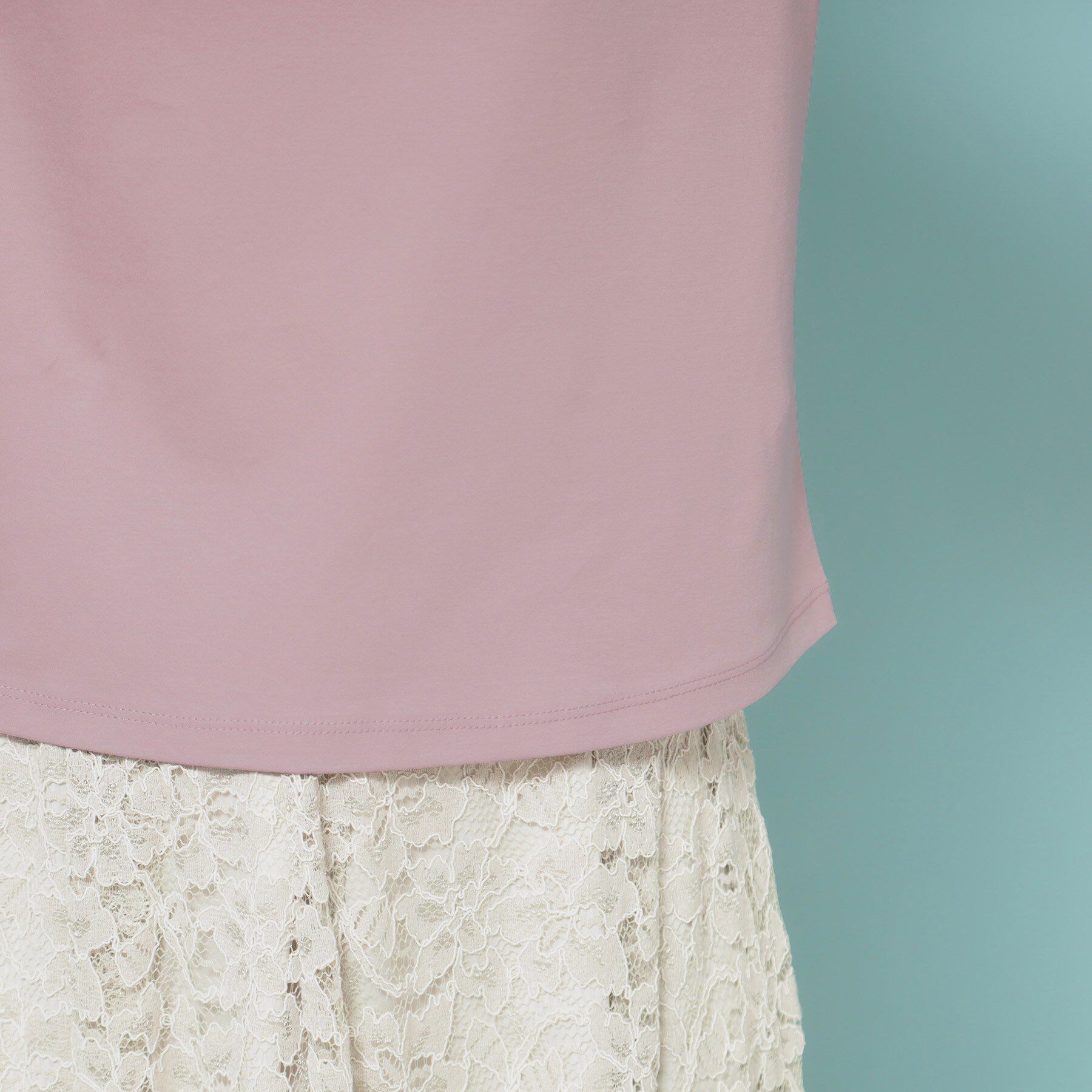 SunaUna「【5分袖／チャイナカラー】半袖プルオーバー」|Tシャツ・カットソー|