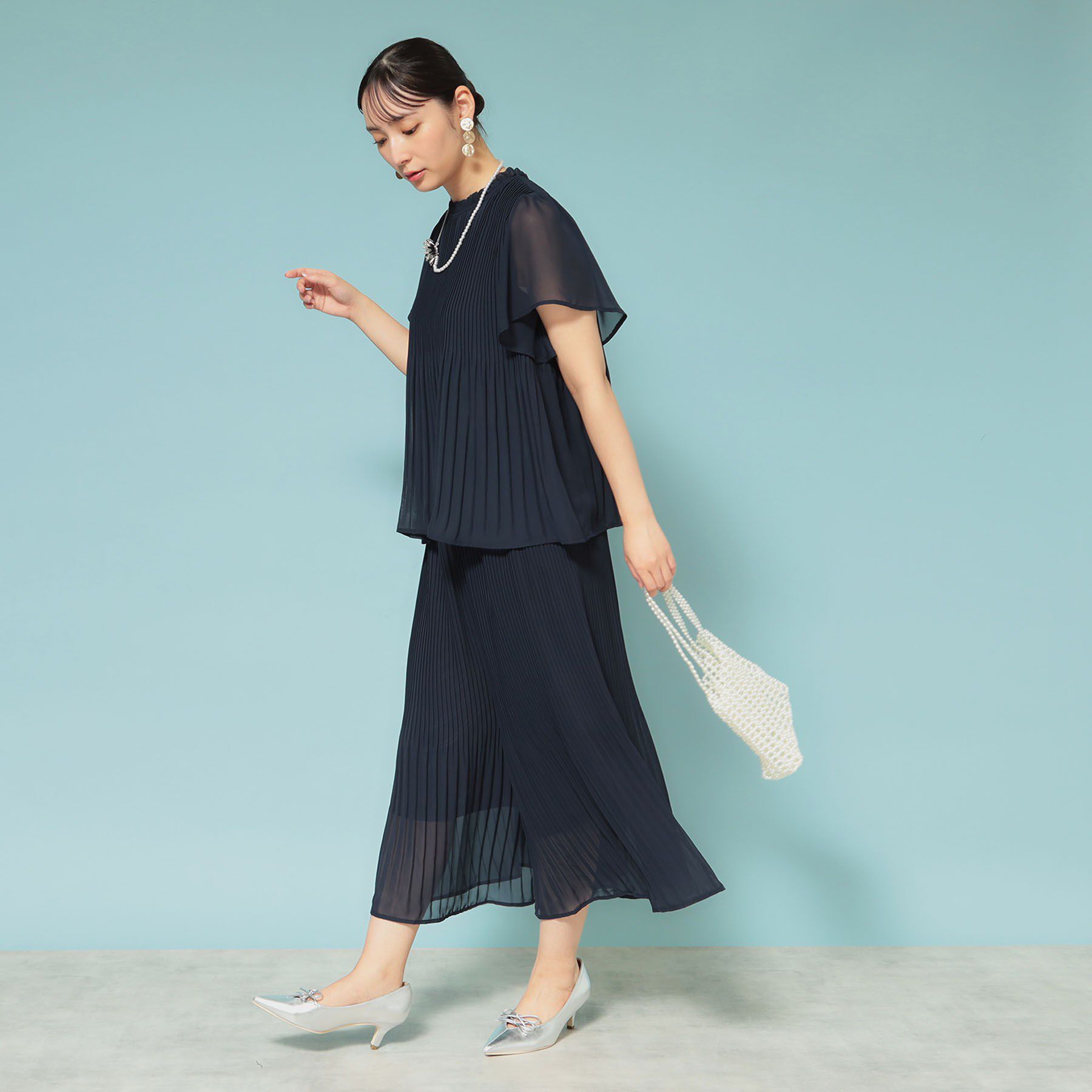 SunaUna「【新作／プリーツ／フレアスリーブ】Aラインブラウス」|シャツ・ブラウス|