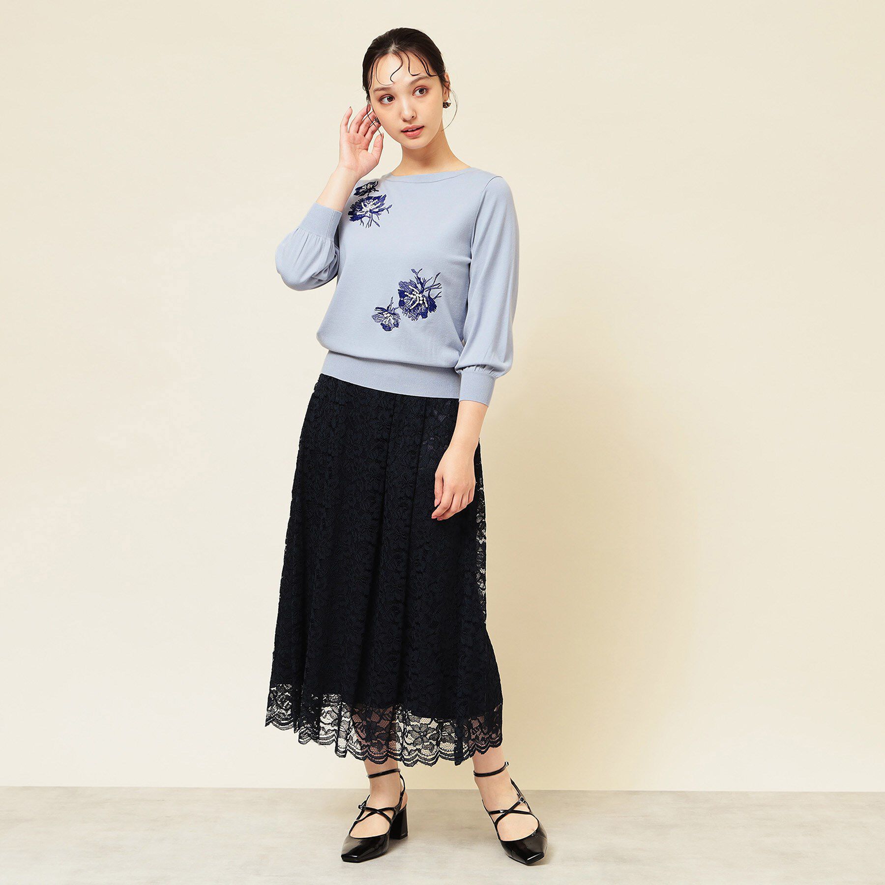 SunaUna「【SS～Lサイズ展開／手刺繍】クラフトニット」|ニット・セーター|