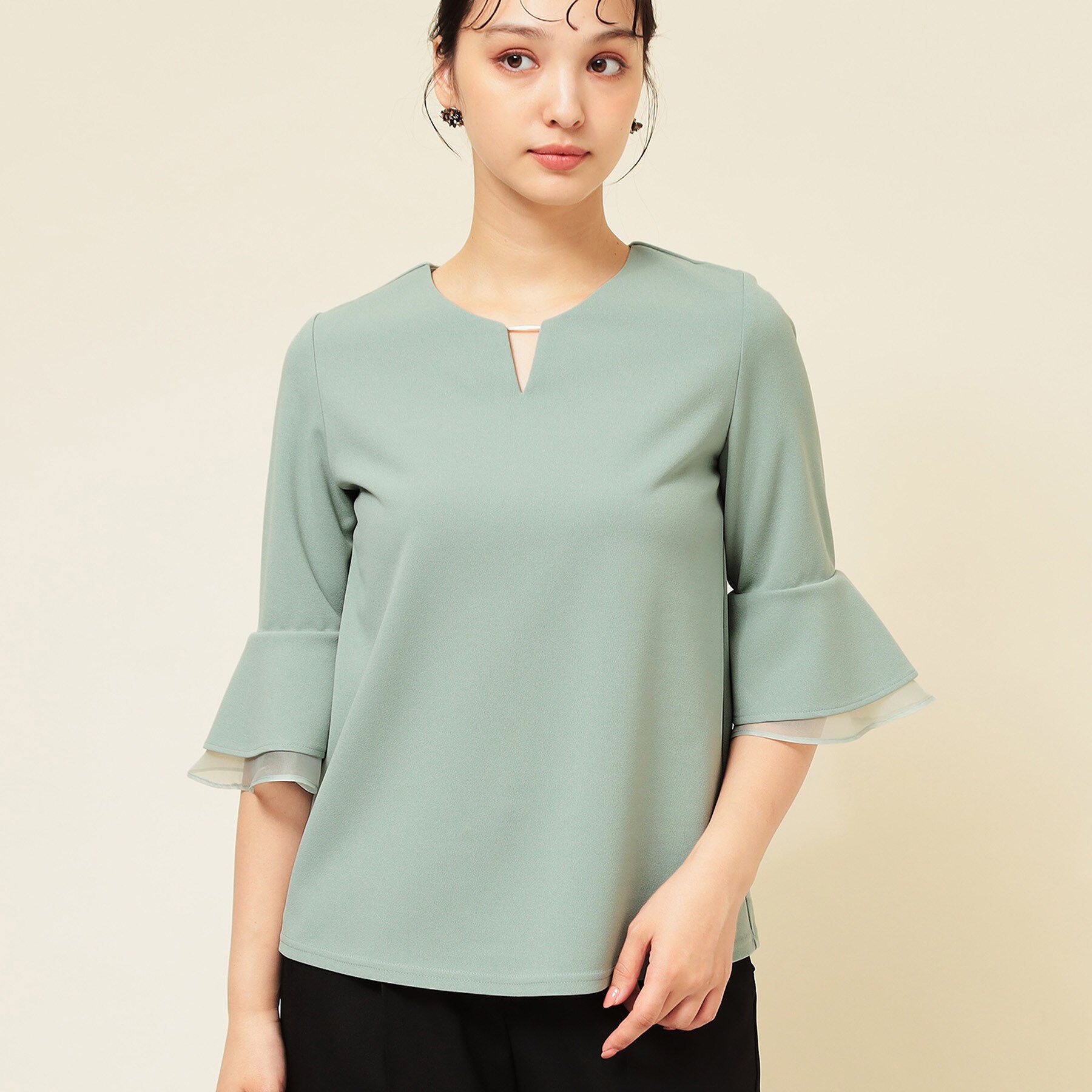 SunaUna「【4色展開／袖ラッフル】プルオーバー」|Tシャツ・カットソー|