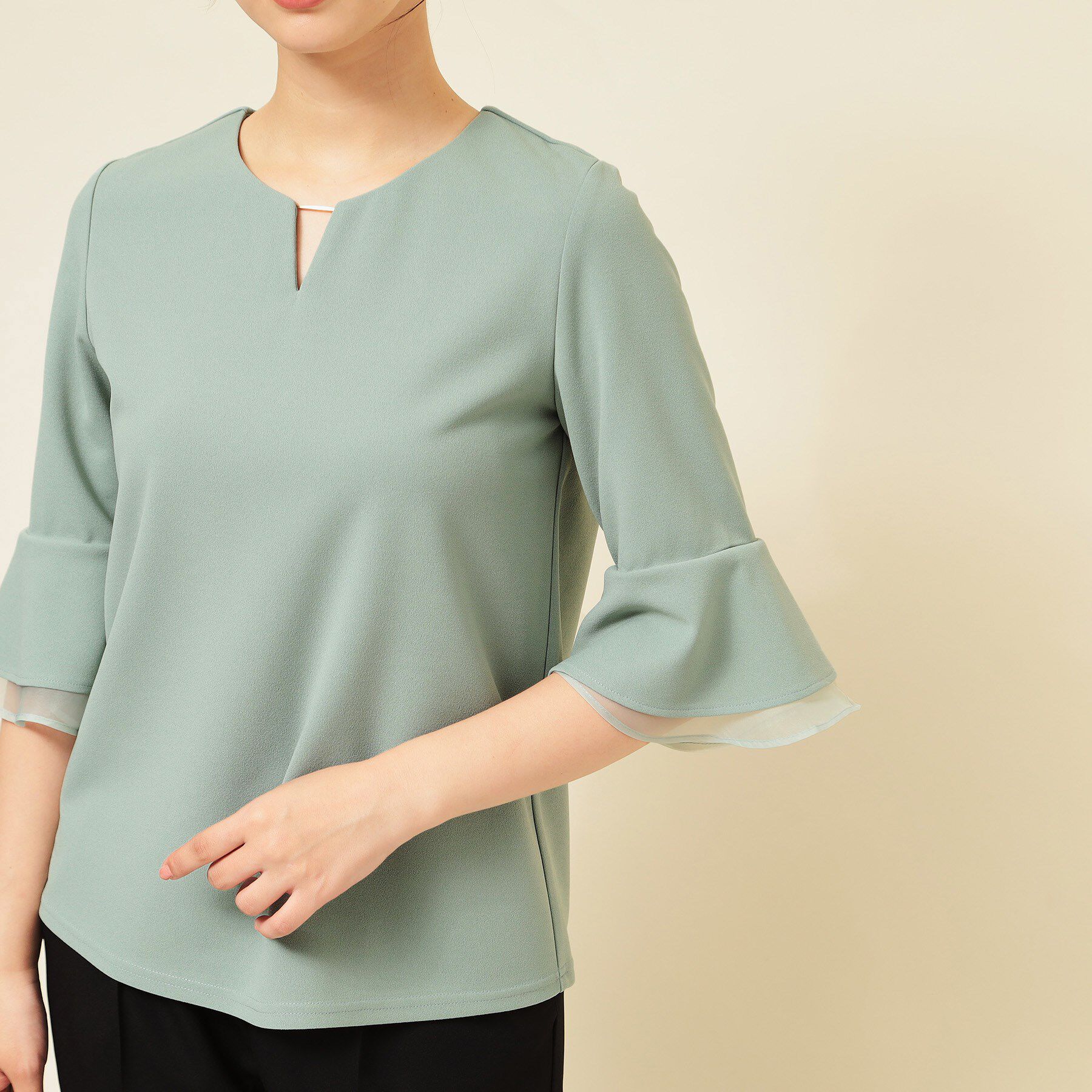 SunaUna「【4色展開／袖ラッフル】プルオーバー」|Tシャツ・カットソー|