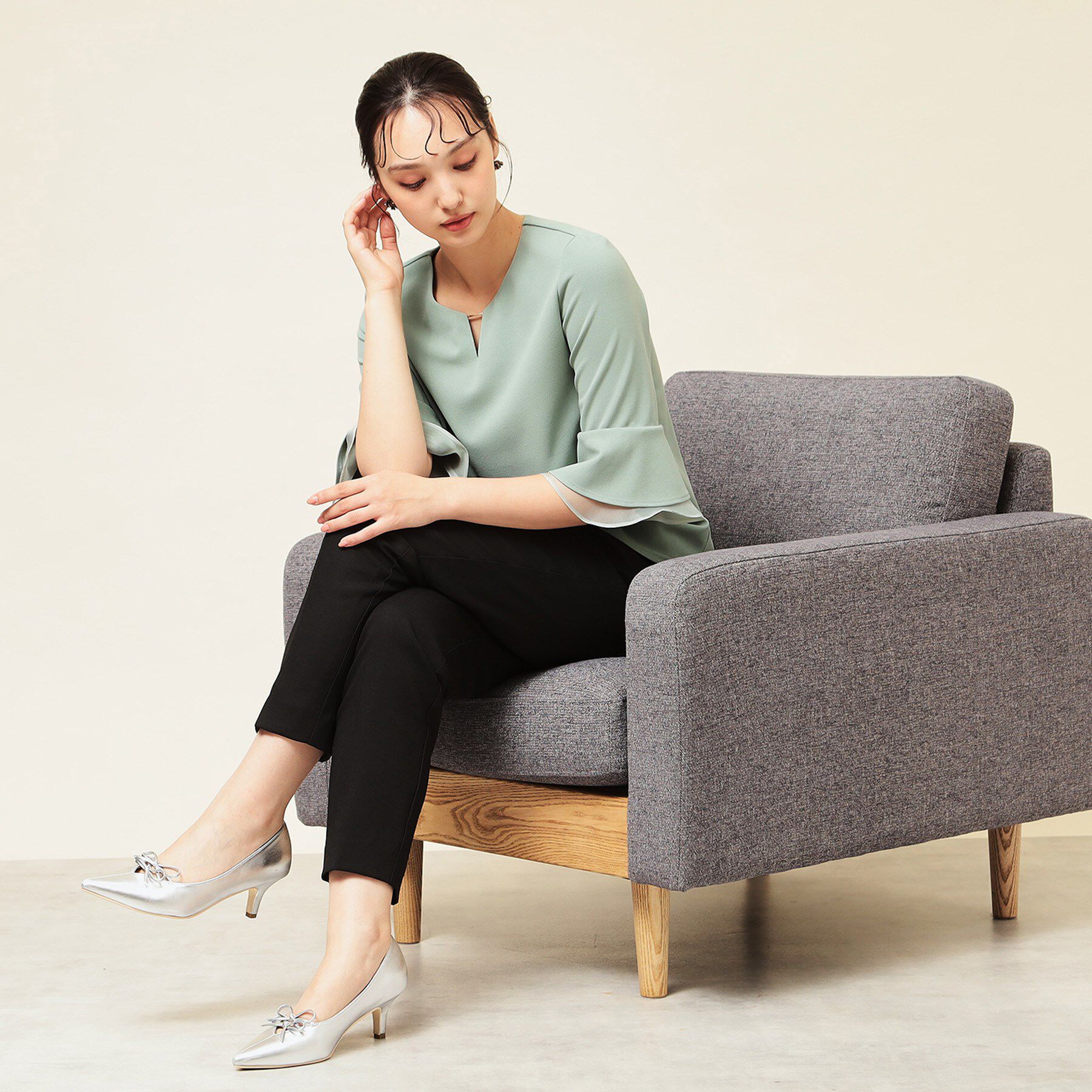 SunaUna「【4色展開／袖ラッフル】プルオーバー」|Tシャツ・カットソー|