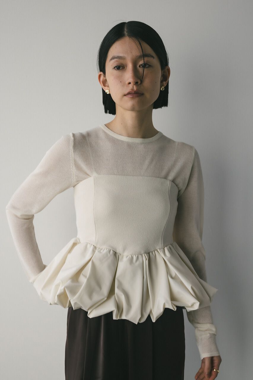 STYLEMIXER「2ピースペプラムビスチェニット」|ニット・セーター|