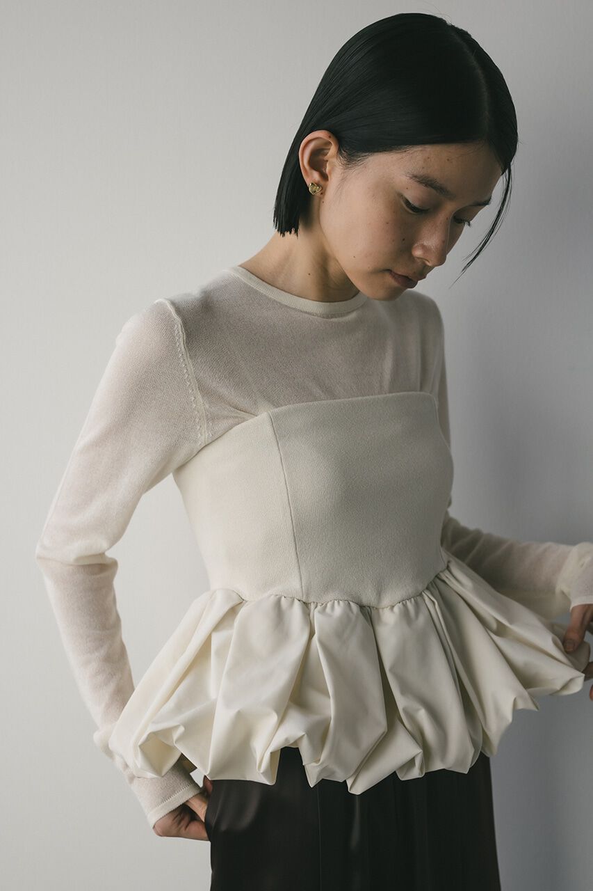 STYLEMIXER「2ピースペプラムビスチェニット」|ニット・セーター|