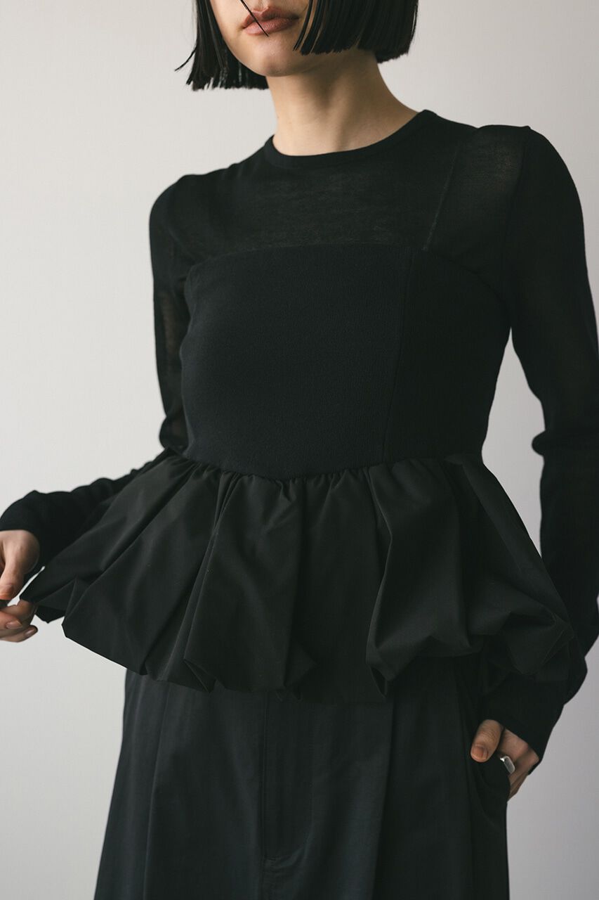 STYLEMIXER「2ピースペプラムビスチェニット」|ニット・セーター|