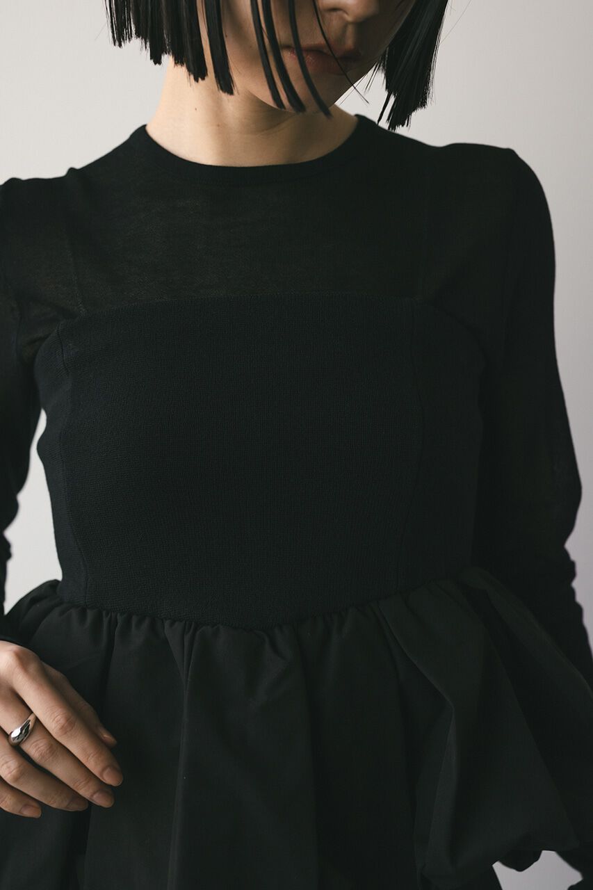 STYLEMIXER「2ピースペプラムビスチェニット」|ニット・セーター|