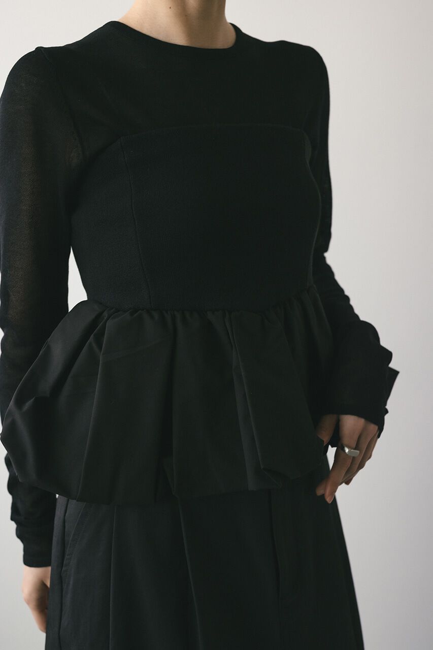 STYLEMIXER「2ピースペプラムビスチェニット」|ニット・セーター|