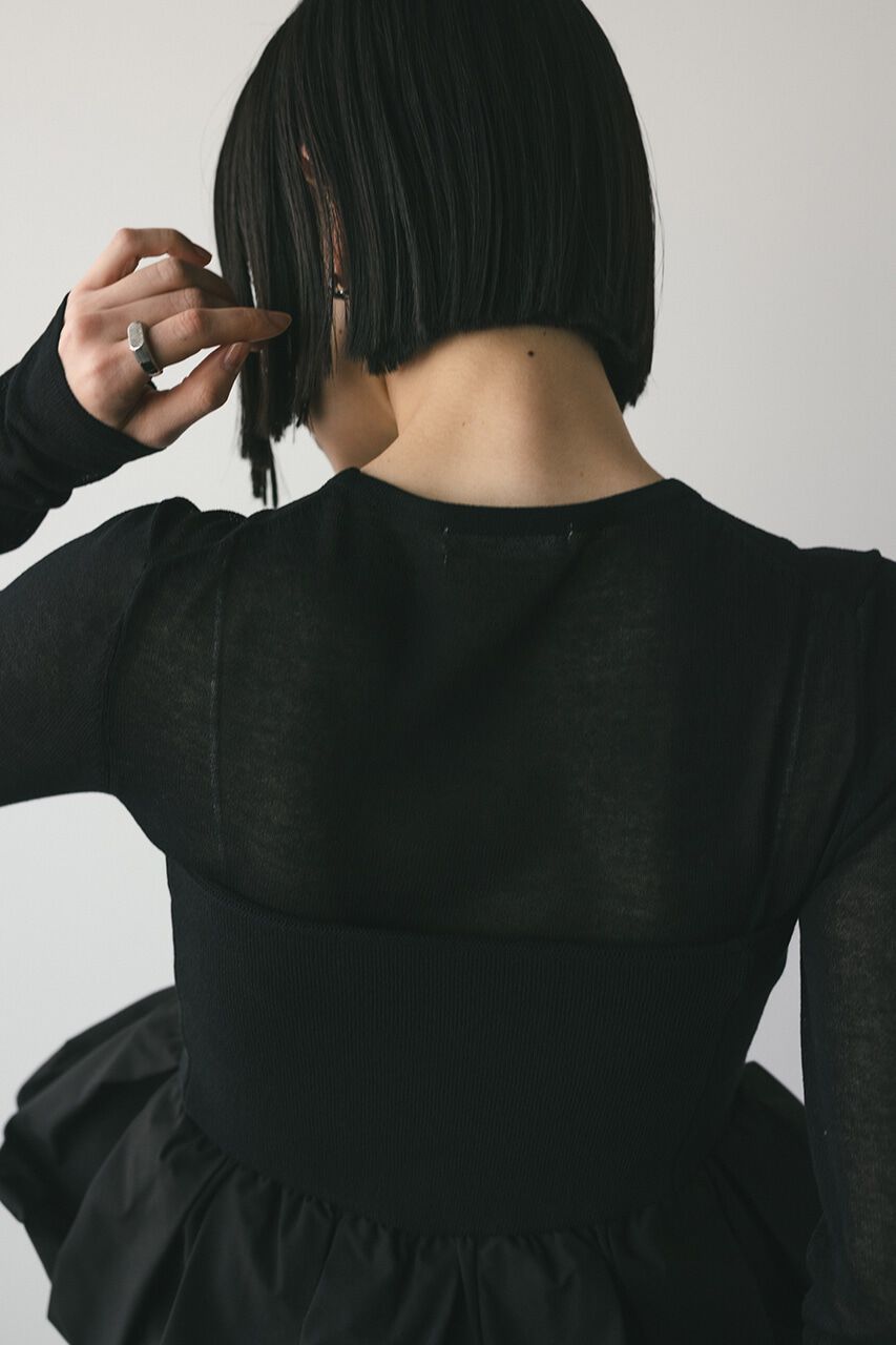 STYLEMIXER「2ピースペプラムビスチェニット」|ニット・セーター|