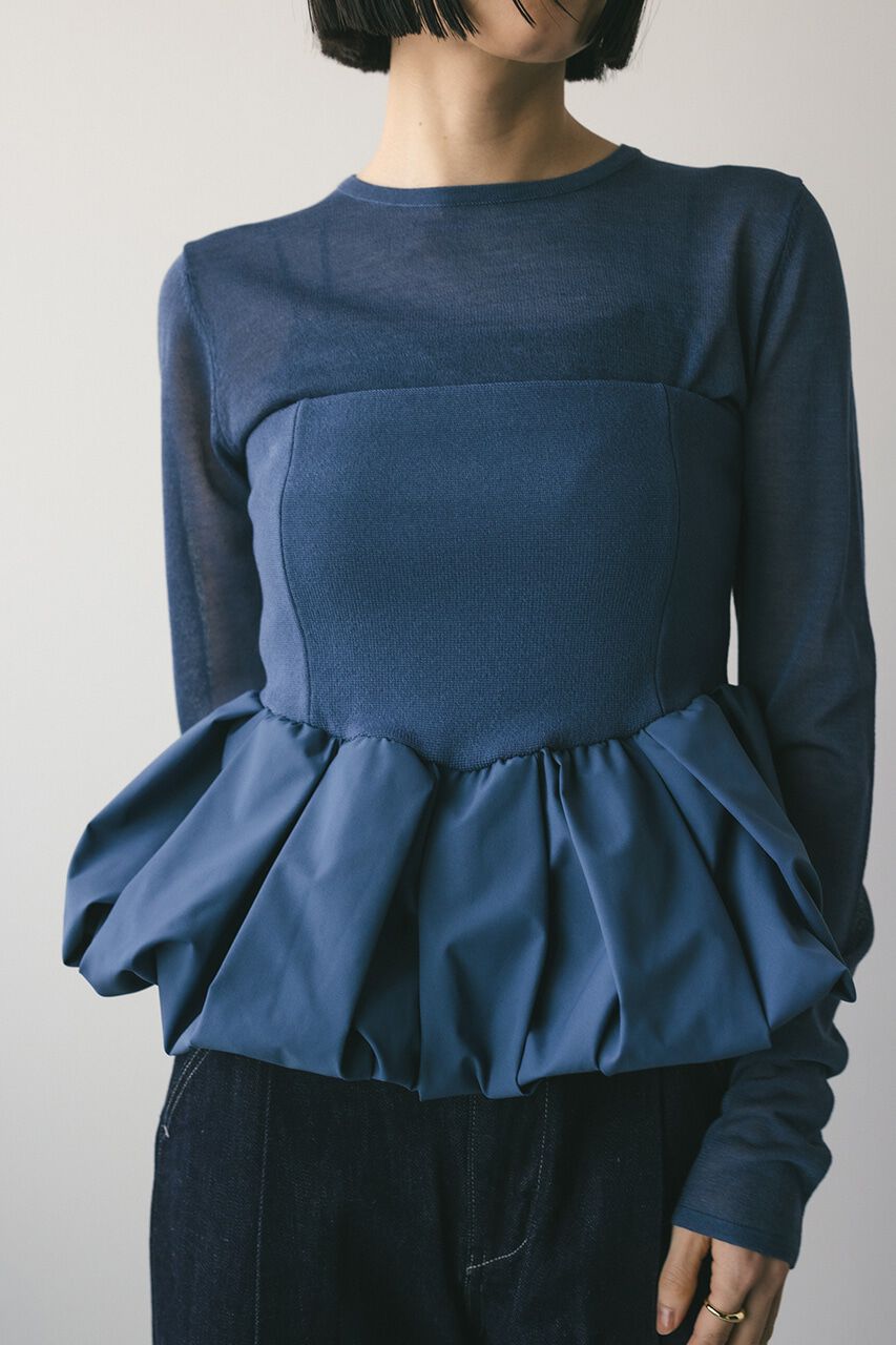 STYLEMIXER「2ピースペプラムビスチェニット」|ニット・セーター|