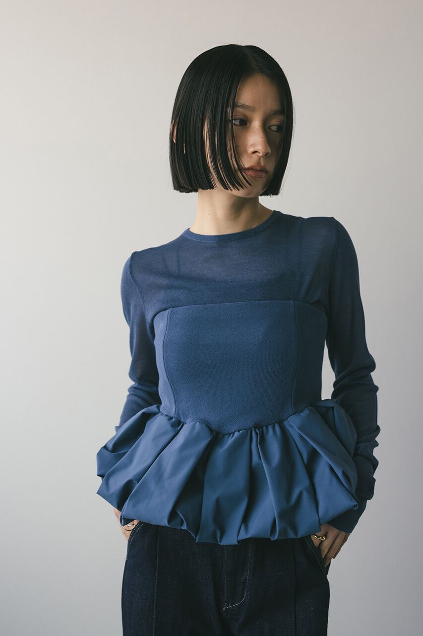 STYLEMIXER「2ピースペプラムビスチェニット」|ニット・セーター|