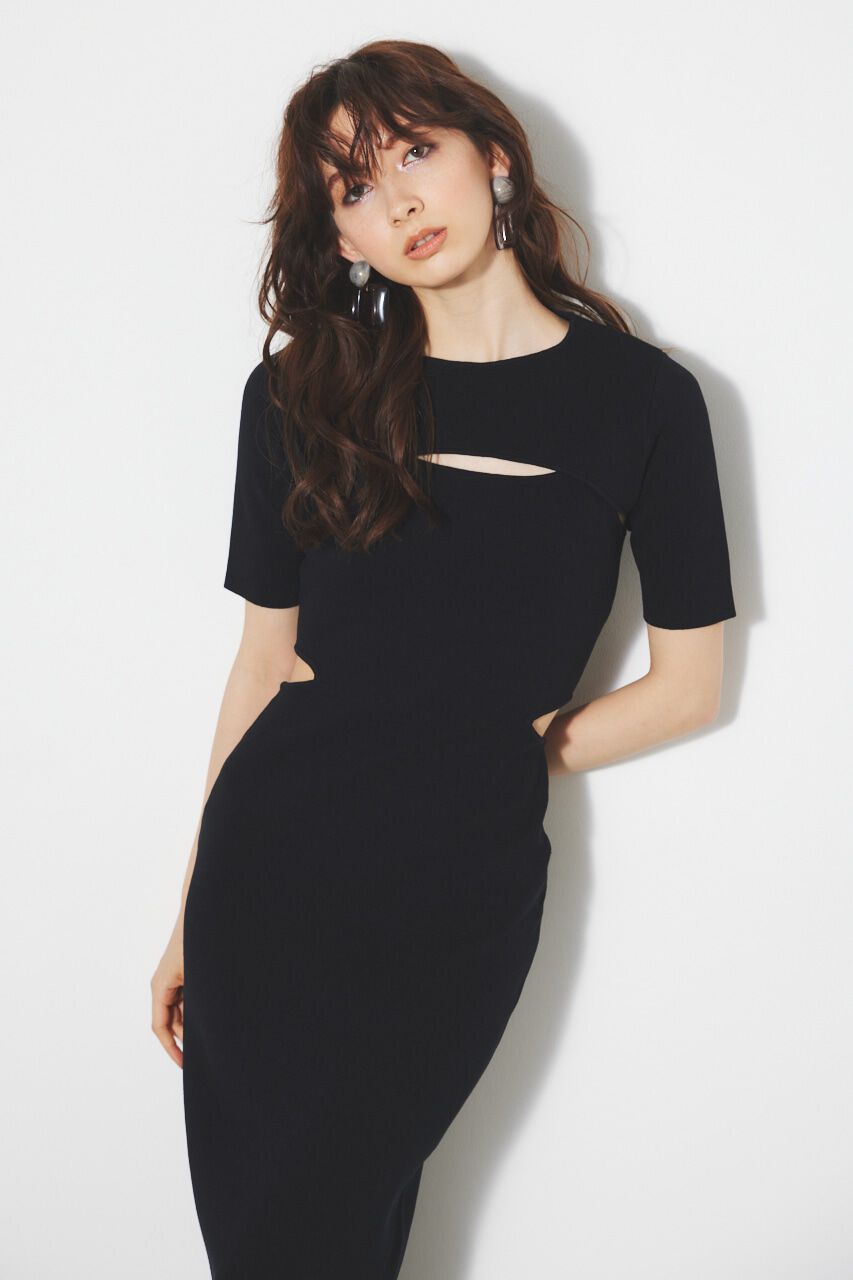 rienda「ジオメトリックジャガードKnit SET OP」|ワンピース|