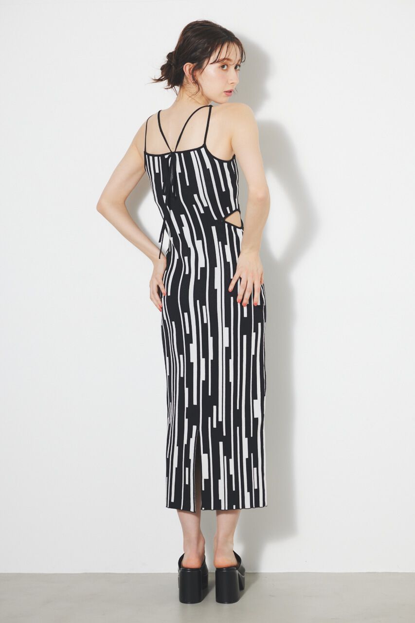 rienda「ジオメトリックジャガードKnit SET OP」|ワンピース|