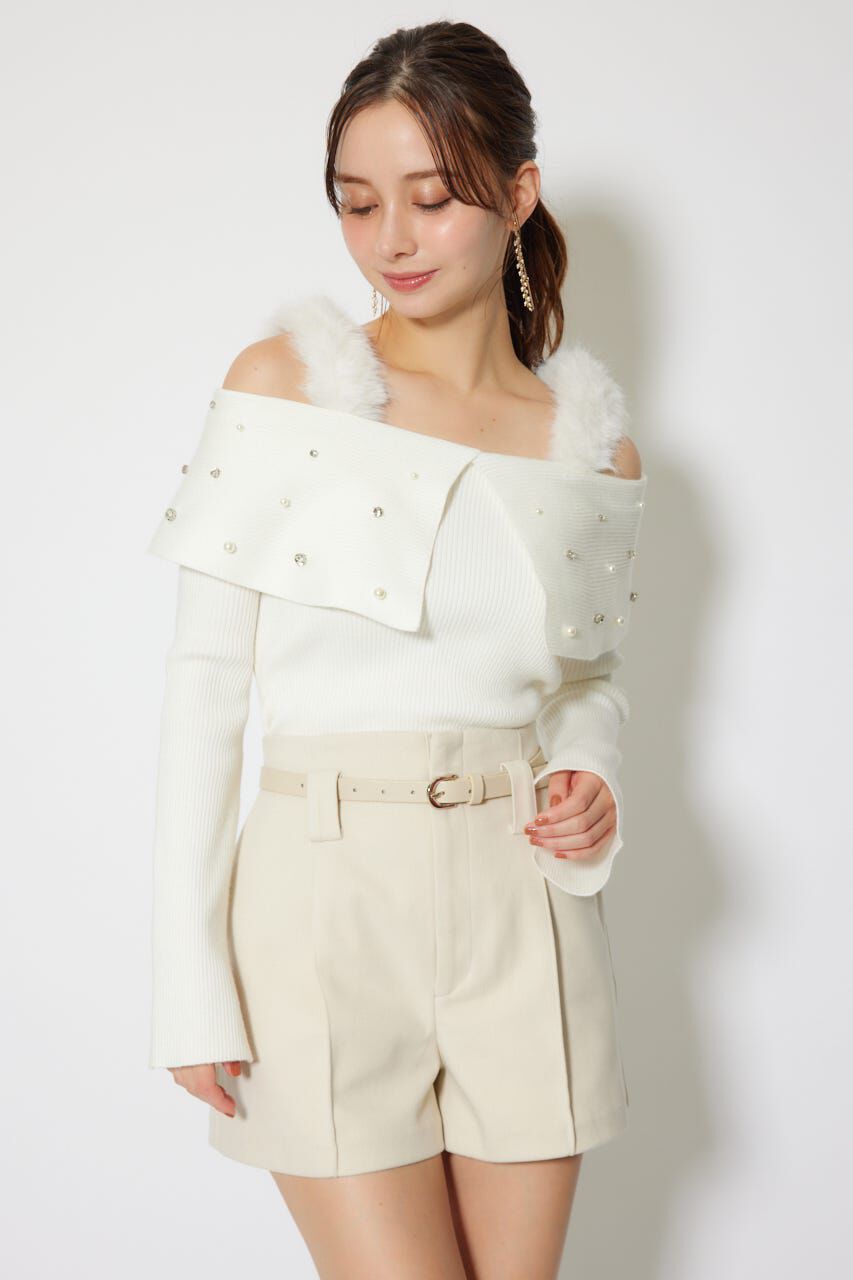 rienda「ベルト付きピンタックショートパンツ」|その他|