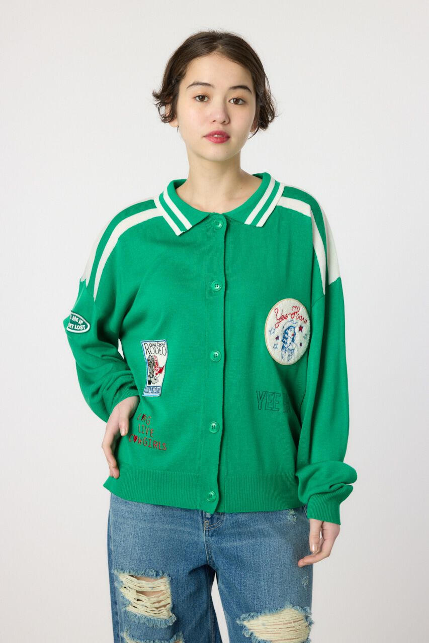 RODEO CROWNS「ワッペンニットカーディガン」|ニット・セーター|