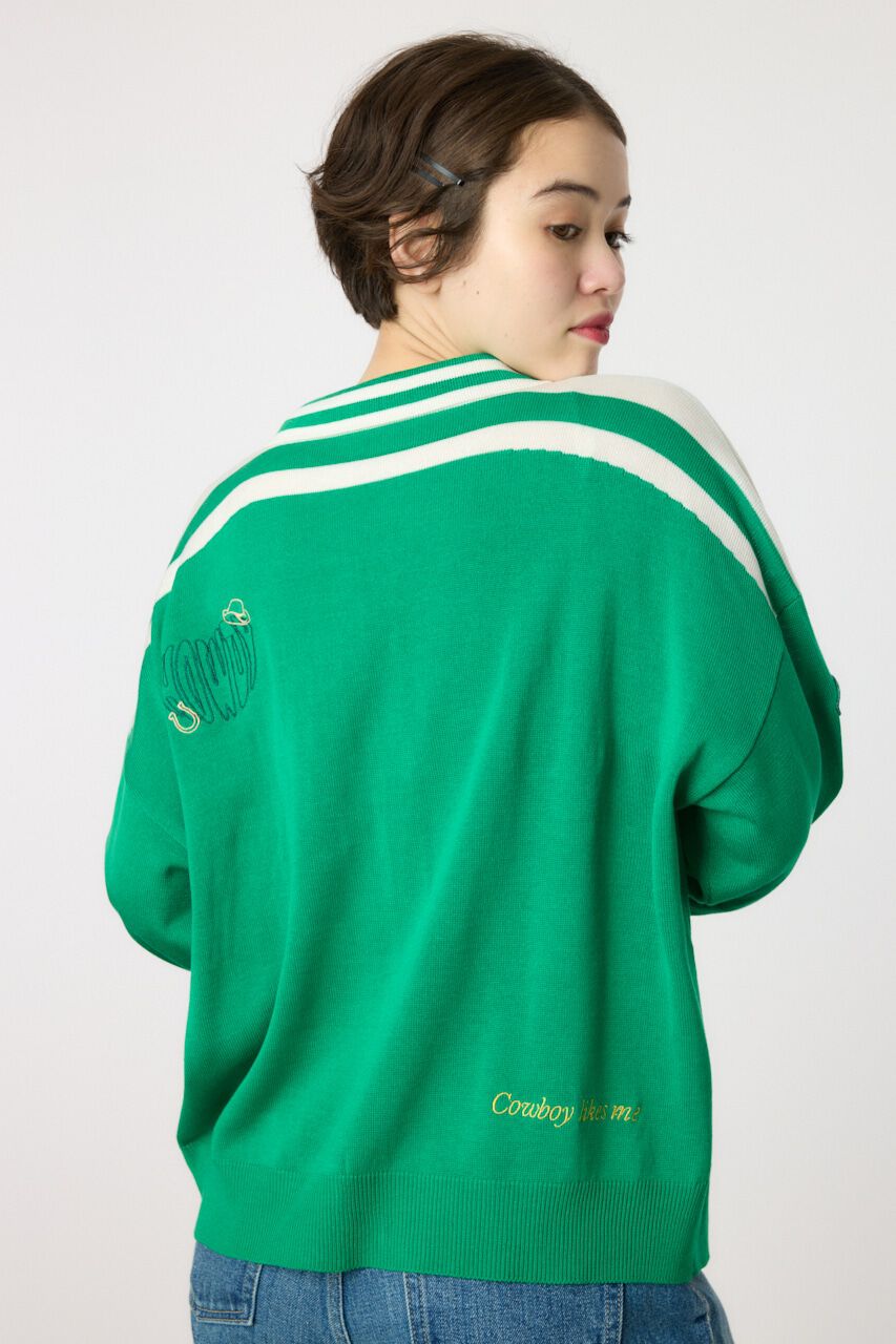 RODEO CROWNS「ワッペンニットカーディガン」|ニット・セーター|