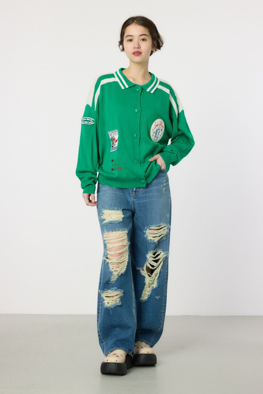 RODEO CROWNS「ワッペンニットカーディガン」|ニット・セーター|