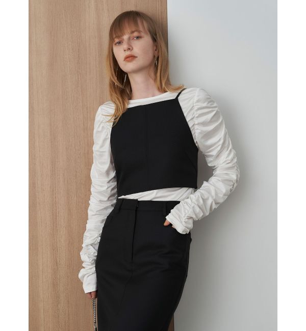 ELENDEEK「SHORT CAMI SET CROSS BL」|シャツ・ブラウス|