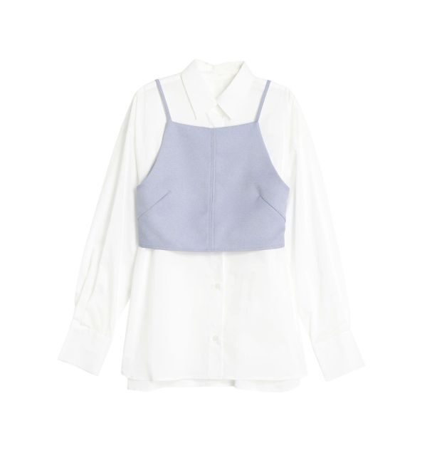 ELENDEEK「SHORT CAMI SET CROSS BL」|シャツ・ブラウス|