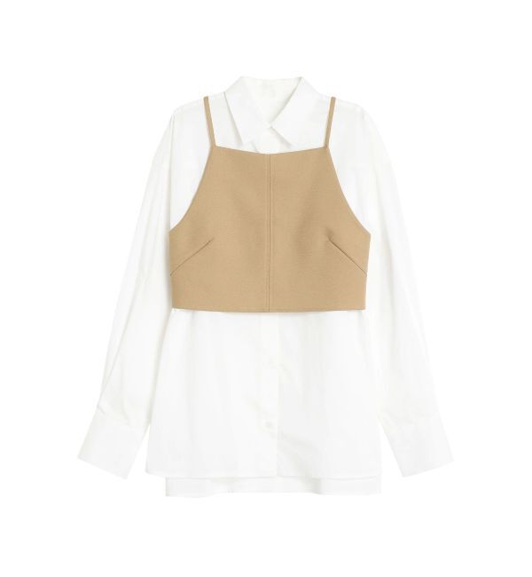 ELENDEEK「SHORT CAMI SET CROSS BL」|シャツ・ブラウス|