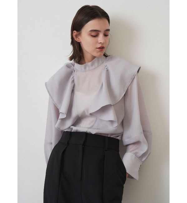 ELENDEEK「RAFFLE STAND NECK BL」|シャツ・ブラウス|