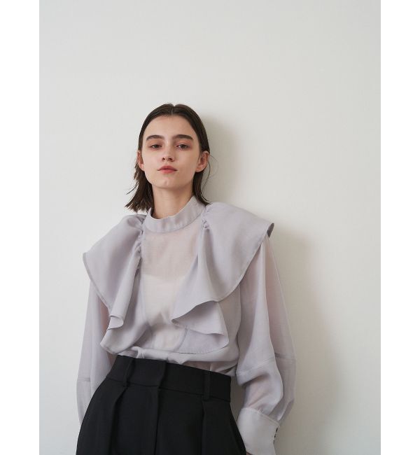 ELENDEEK「RAFFLE STAND NECK BL」|シャツ・ブラウス|