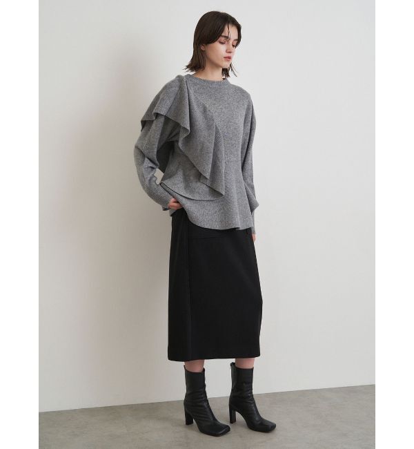 ELENDEEK「SHOULDER FRILL PEPLUM KT」|ニット・セーター|