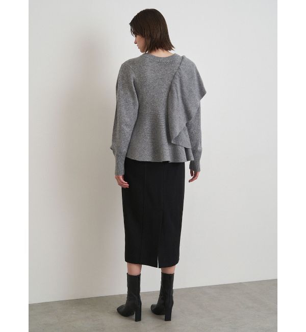 ELENDEEK「SHOULDER FRILL PEPLUM KT」|ニット・セーター|