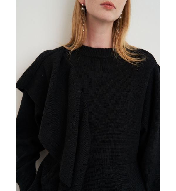 ELENDEEK「SHOULDER FRILL PEPLUM KT」|ニット・セーター|