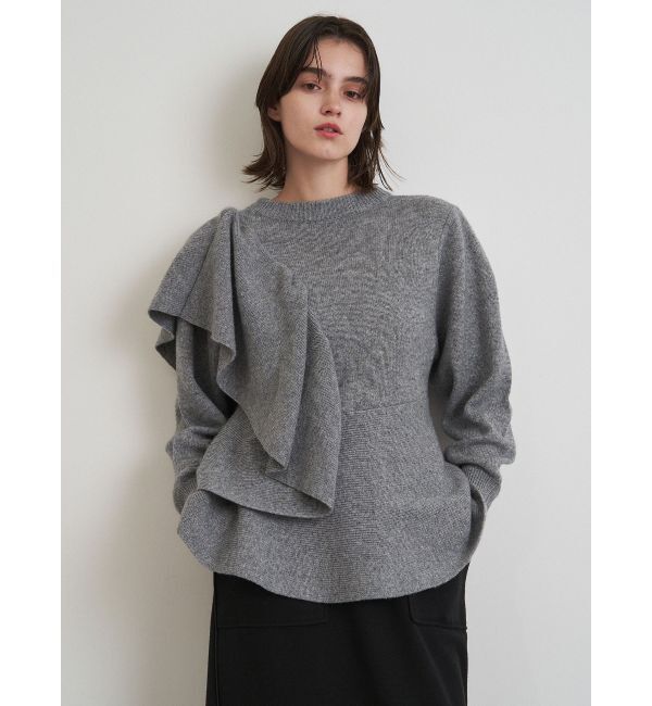 ELENDEEK「SHOULDER FRILL PEPLUM KT」|ニット・セーター|