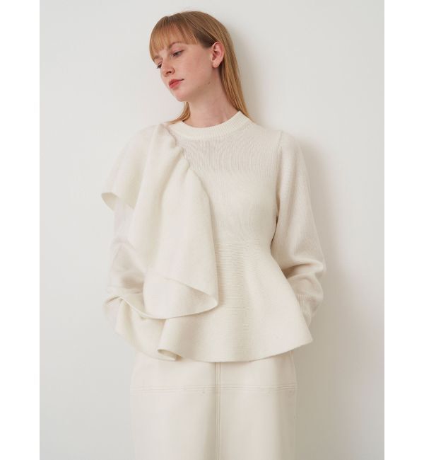ELENDEEK「SHOULDER FRILL PEPLUM KT」|ニット・セーター|