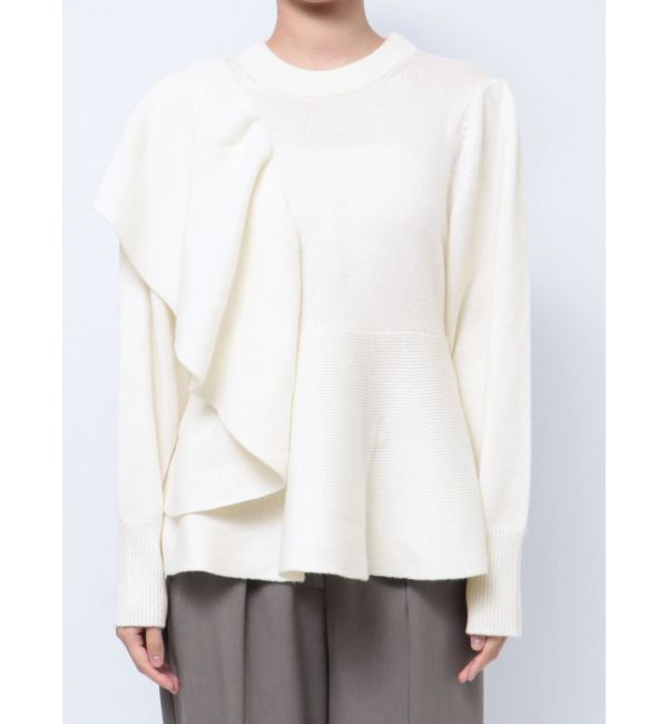 ELENDEEK「SHOULDER FRILL PEPLUM KT」|ニット・セーター|