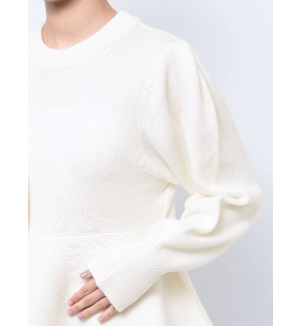 ELENDEEK「SHOULDER FRILL PEPLUM KT」|ニット・セーター|