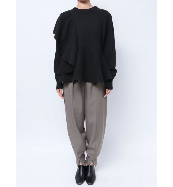 ELENDEEK「SHOULDER FRILL PEPLUM KT」|ニット・セーター|