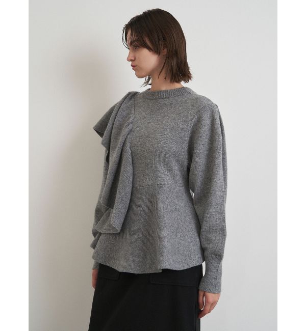 ELENDEEK「SHOULDER FRILL PEPLUM KT」|ニット・セーター|