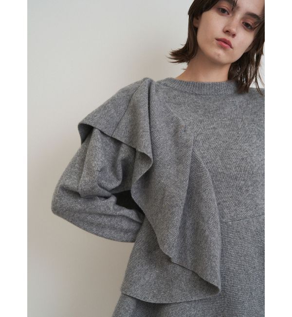ELENDEEK「SHOULDER FRILL PEPLUM KT」|ニット・セーター|