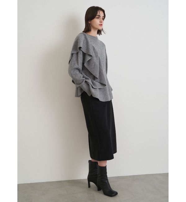 ELENDEEK「SHOULDER FRILL PEPLUM KT」|ニット・セーター|