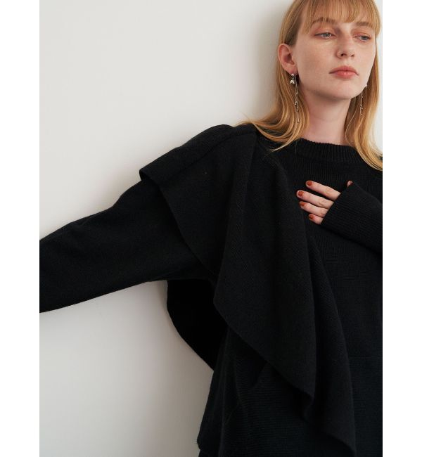 ELENDEEK「SHOULDER FRILL PEPLUM KT」|ニット・セーター|