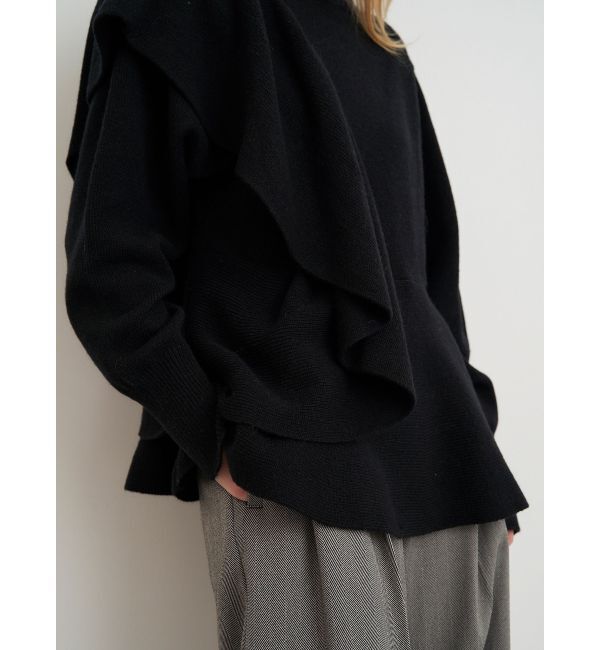 ELENDEEK「SHOULDER FRILL PEPLUM KT」|ニット・セーター|
