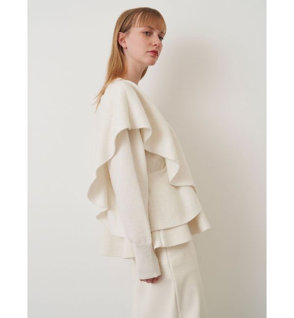 ELENDEEK「SHOULDER FRILL PEPLUM KT」|ニット・セーター|