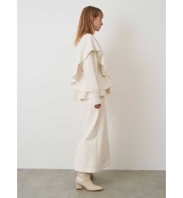 ELENDEEK「SHOULDER FRILL PEPLUM KT」|ニット・セーター|