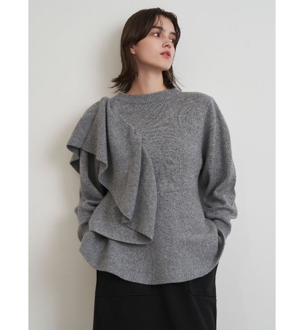 ELENDEEK「SHOULDER FRILL PEPLUM KT」|ニット・セーター|