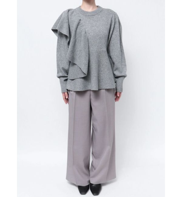 ELENDEEK「SHOULDER FRILL PEPLUM KT」|ニット・セーター|